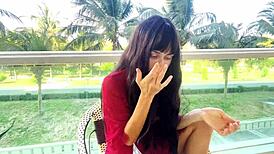 Sexy girl reveals makeup secrets for a flawless face