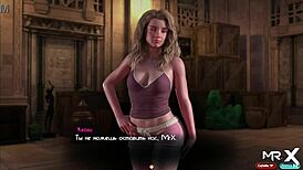 In the hentai world, a sexy teen girl with a big ass jerks my cock in an anime adventure