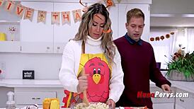 Festive Sharing with Stepnana and Stepmom in Hot POV