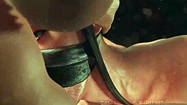 kitana gives deadly blowjob to bulging senpai monster cock 💦