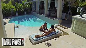 Adrian Maya Gets Plowed Poolside
