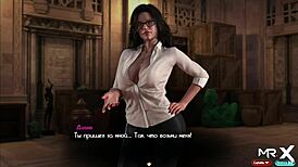 In the hentai world, a sexy teen girl with a big ass jerks my cock in an anime adventure