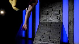 Feel the passion as a hot young gay guy performs an acrobatic strip tease, dancing on the pole with clothes ripping off in excitement.