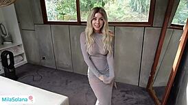 Cute babe's lame excuse leads to banging her step bro before a date.