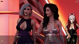 ms denvers teases in corset at wild night club game