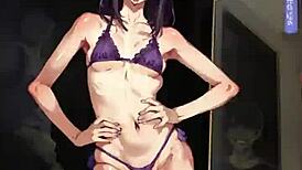 Ai ahegao dance with ripped clothes in Mizuryu Kei style?