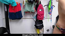 shoplifting teen accepts officer's offer and plays with his dick