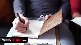 Step Sons Benjamin Blue & Ryan Jacobs Satisfy Step Dads In Twink Trade Orgy