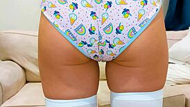 fucking my cute step sister in sexy panties, part 1