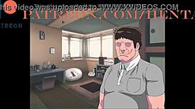 Wild Brunette Petite Girl Licks Pussy in Anime Hentai Creampie Scene