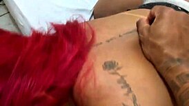 She flashes her big ass, I can't resist fucking that brunette's pussy