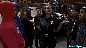 i can’t believe it, police officer eliza ibarra deepthroats a gang of black thugs at work. office sucking gets intense!