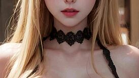 ai generated model girl flaunts big tits in ai art 11