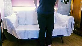 A voyeur who masturbates or masturbates while spying will be asked to strip