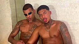 Straight guys jerk off in motel waiting for girlfriends