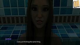 Hot Brunette Deepthroats Big Cock in Homemade Game!