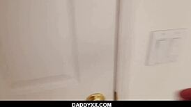 Blonde slutty stepdaughter bangs dad over bad grades