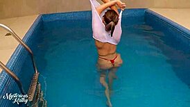 Hot Teen Masturbates And Sucks Friends At Pool POV