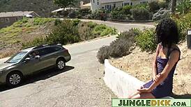 Watch Jada Doll get picked up and fucked hard by a stranger outdoors!