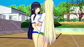 Yomi And Ikaruga Tease Katsuragi In Intense Lesbian Hentai