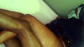 african amateur takes big black cock from the side