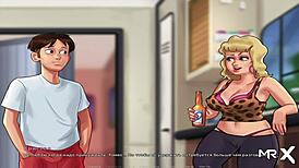 Milf Babe Shows Tits in Summertimesaga Anime Hentai