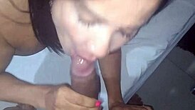 Latina bets ass cums