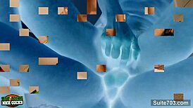 These excited gay jocks couldn't wait to fuck in the bathroom, sucking big cocks hard.