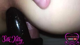 my bf trained me in double penetration with close-up pov