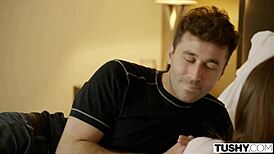 Riley Reid experiences her first double penetration on Vixenplus.