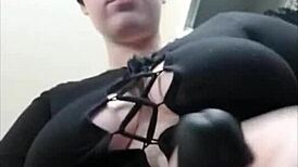 big tiddy goth girlfriend gets humiliated in sexting compilation with dildo and nude pics