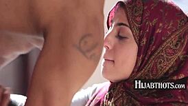 Muslim milf savors neighbor's cum in hijab encounter