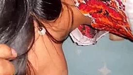 Latina pornstar returns from wedding for intense sex