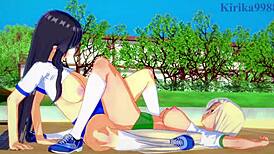 Yomi And Ikaruga Tease Katsuragi In Intense Lesbian Hentai