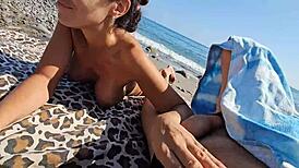 Voyeurs Watch Us Sneak Blowjobs and Handjobs on Crowded Beach