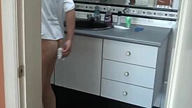 i get big cumshots in my hairy pussy n ass with jeans on