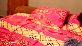 a hotel cleaner banged his master's bbw wife while tidying up, caught her half naked in the room.