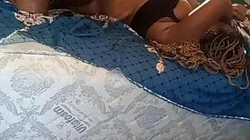 Chilling alone at the studio with this bad slut and her big cock.