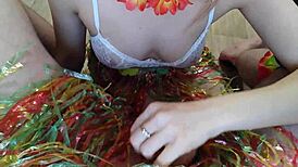 hey, watch this hawaiian party blowjob with licking and kissing from the husband 😏🍹