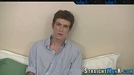 This amateur hunk jerks for pay!