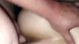 Couple fucks ass with monster cock in car