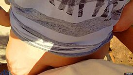 i messed up and cummed all over this milf's wet panties during outdoor masturbation