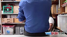 Raven hammered by horny officer's big cock!