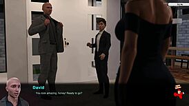 stepmom's hidden charm under the table in public setting