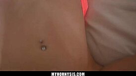 Horny Petite Stepsister Sucks Cock POV to Skip Chores - MyhornySis