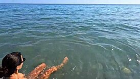 Voyeurs Watch Us Sneak Blowjobs and Handjobs on Crowded Beach