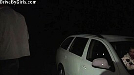 Hot Sexy Blonde Girl Sucking Dicks Through Car Window In Public!