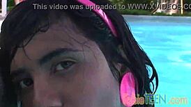 Tobie Feels Ecstatic Pleasure by the Pool