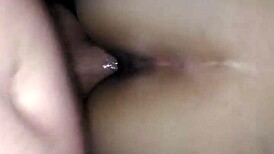 Couple fucks ass with monster cock in car