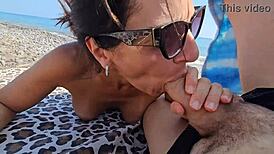 Voyeurs Watch Us Sneak Blowjobs and Handjobs on Crowded Beach